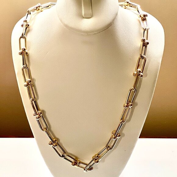 Leslie's Jewelry - New 14K Gold Polished Fancy Open Link Necklace, By Leslies Jewelry